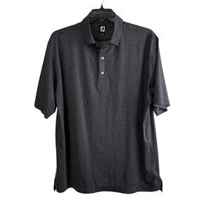 FJ Foot Joy Mens Polo Shirt Size XL Black Golfing Short sleeve Casual